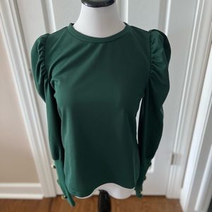 Green long sleeve with puffy shoulders